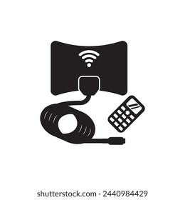 antenna icons, communication icons, satellite dishes