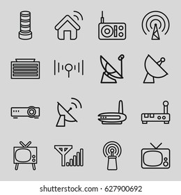 Antenna icons set.  