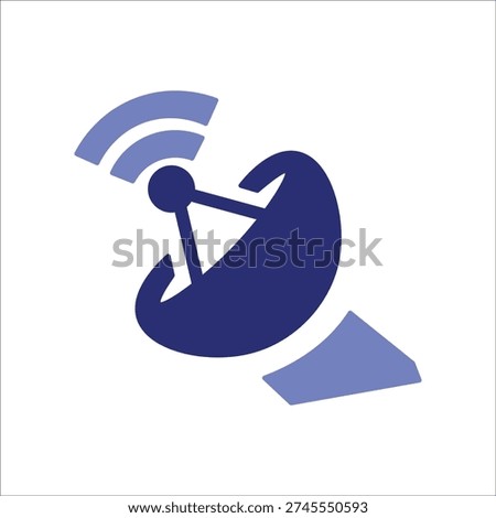 antenna icons. simple colored vector