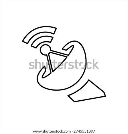 antenna icons. simple line vector