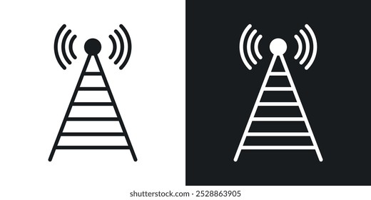 Ícones da antena. vetor de estilo sólido