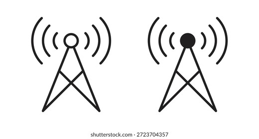 Antennensymbole, Vektorsammlung für Webdesigns. Flache Symbole