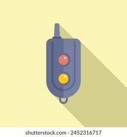 Antenna key control icon flat vector. Vehicle security. Lock caution