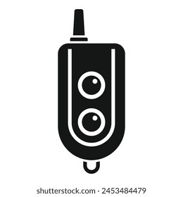 Icono de control de llave de antena Vector simple. Seguridad del vehículo. Bloquear precaución