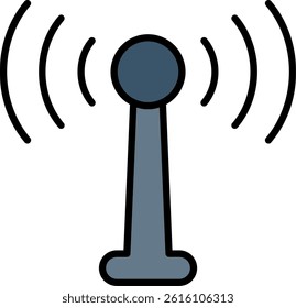 Antenna Line Filled Vector Icon Design