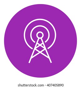 Icono de línea de antena.