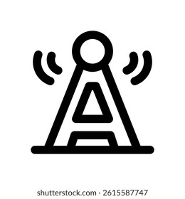 antenna line icon. Clean and minimalist vector icon for websites, mobile apps, presentations, and logos. Fully scalable and customizable for any project.