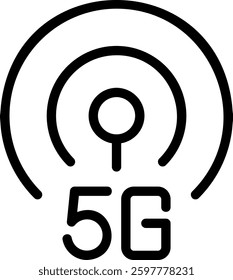 antenna line icon illustration vector