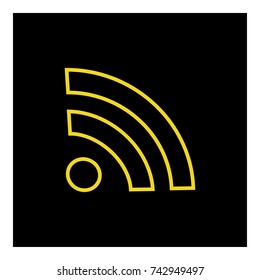 antenna line icon vector
