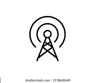Antenna line icon. Vector symbol in trendy flat style on white background. Web sing for design.