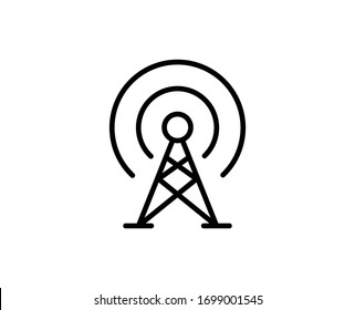 Antenna line icon. Vector symbol in trendy flat style on white background. Web sing for design.