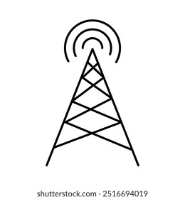 Símbolo icon.Vetor da linha da antena na ilustração plana estilo moderno para web e app.eps