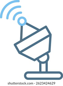 Ícone de Duas Cores da Linha da Antena
