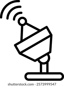 Antenna Line Vector Icon Design