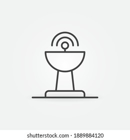 Antenna linear vector concept icon or logo element