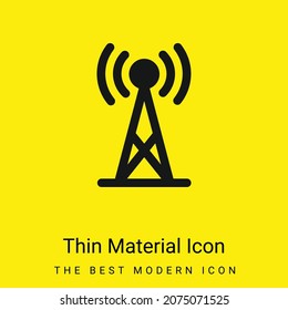 Antenna minimal bright yellow material icon