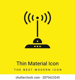Antenna minimal bright yellow material icon
