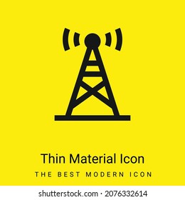 Icono de material amarillo brillante mínimo de antena