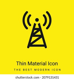Antenna minimal bright yellow material icon