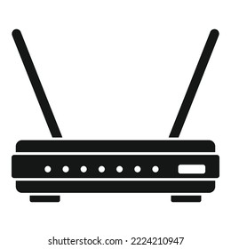 Antenna modem icon simple vector. Wifi internet. Usb server