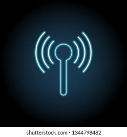 antenna neon glow icon. Simple thin line, outline vector of Technology icons for UI and UX, website or mobile application
