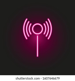 antenna neon style icon. Simple thin line, outline vector of web icons for ui and ux, website or mobile application