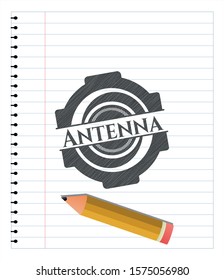 Antenna pencil draw. Vector Illustration. Detailed.