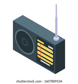Antenna radio icon. Isometric of antenna radio vector icon for web design isolated on white background