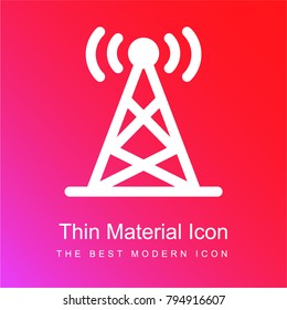 Antenna red and pink gradient material white icon minimal design
