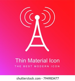 antenna red and pink gradient material white icon minimal design