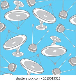 Antenna satellite pattern on white background is insulated