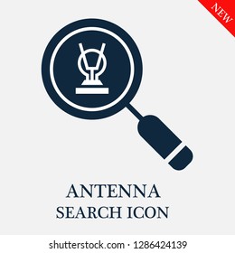 Antenna search icon. Editable Antenna search icon for web or mobile.