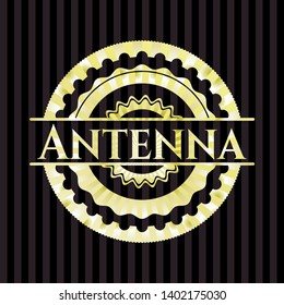 Antenna shiny emblem. Vector Illustration. Detailed.