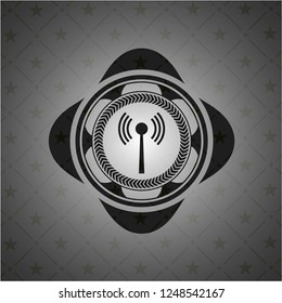 antenna signal icon inside black badge