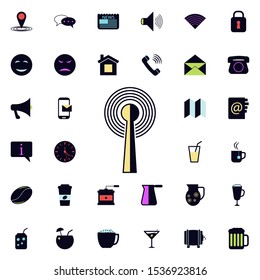 antenna and signal icon. Universal set of web for website design and development, app development