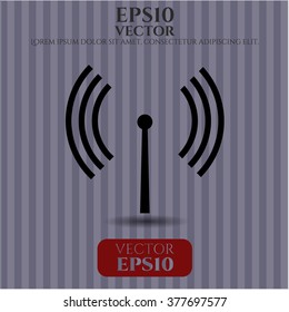 Antenna signal icon vector illustration