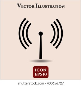 Antenna signal icon vector symbol flat eps jpg app