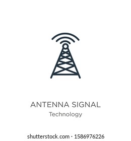 Antenna signal icon vector. Trendy flat antenna signal icon from technology collection isolated on white background. Vector illustration can be used for web and mobile graphic design, logo, eps10