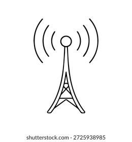antena com linha de sinal ícone do vetor do logotipo em um fundo branco
Ícone de logotipo de linha de vetor