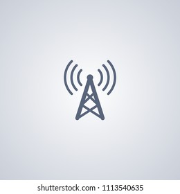 Antenna, signal, vector best flat icon on white background