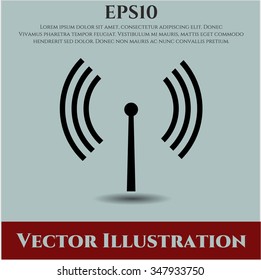 Antenna signal vector icon