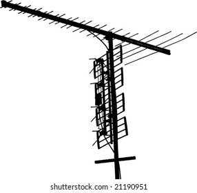 vector de siluetas de antena