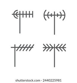 Antenna single icon design, isolated on white background, vector illustration