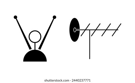 Antenna single icon, template for graphic and web design. vector illustration