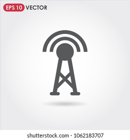 antenna single vector icon on light background