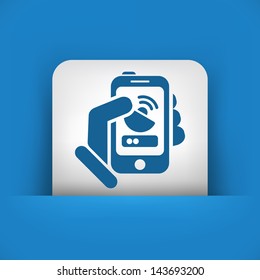 Antenna smartphone icon