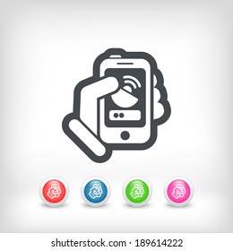 Antenna smartphone icon