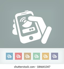 Antenna smartphone or tablet icon