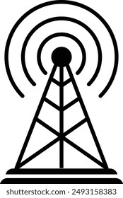 Antenna solid glyph vector illustration