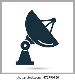 Antenna of space observatory icon on the background